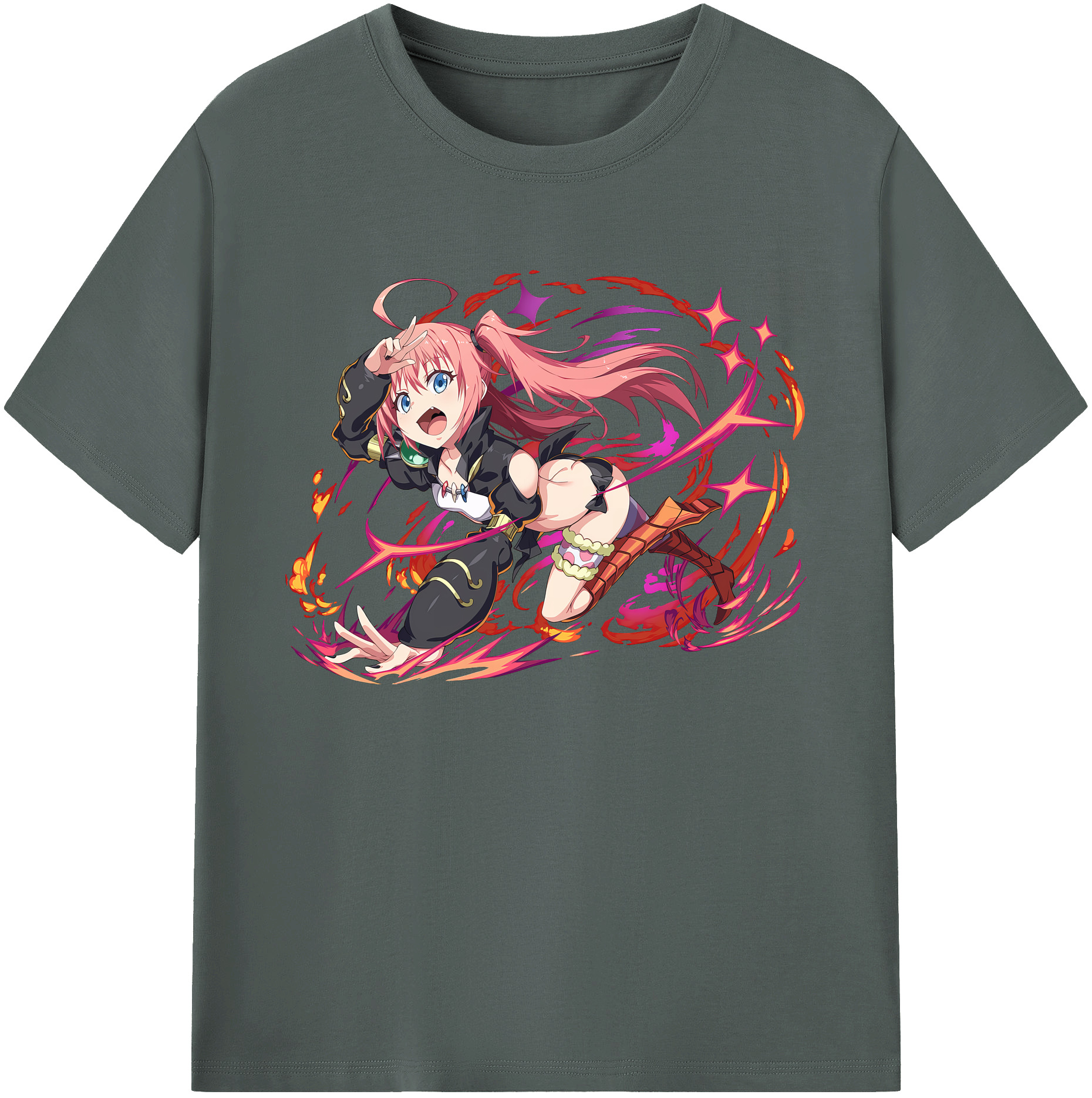 （画像用） 転スラ Regarding Reincarnated to Slime 綿100％ メンズ半袖Tシャツ｜肌触りやわらか＆通気性